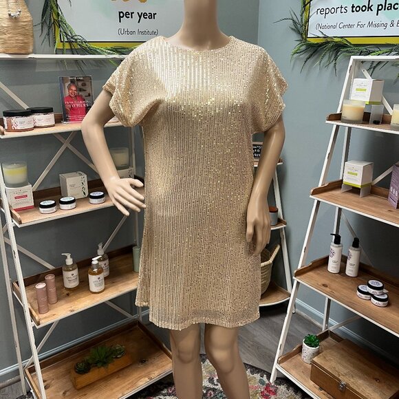 Vine & Love Dresses & Skirts - NWT Vine & Love Gold Sequin Party Dress